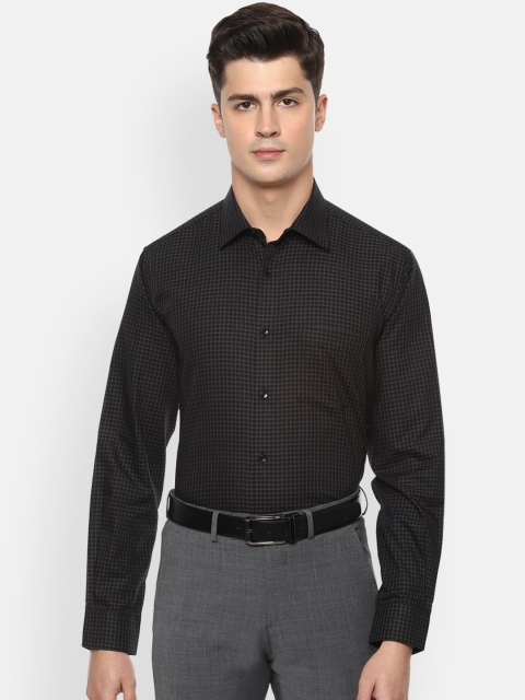 

Van Heusen Men Black Regular Fit Checked Formal Shirt