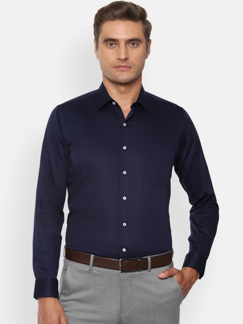 

Van Heusen Men Navy Blue Slim Fit Solid Formal Shirt