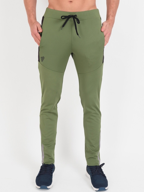 

VEGA Men Olive Green Solid Slim-Fit Rapid Dry Track Pants