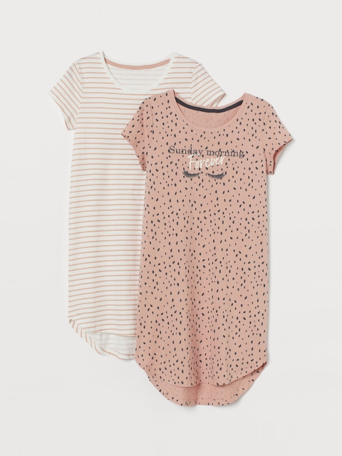 

H&M Girls 2-Pack Nightdresses, White
