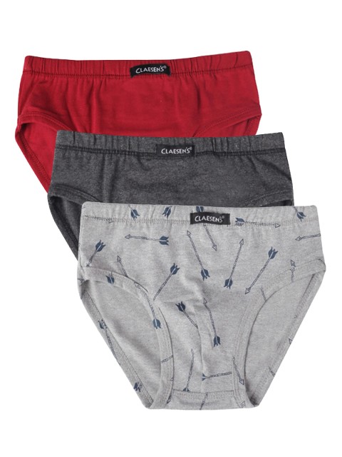 

Claesens Boys Pack of 3 Basic Briefs-CL100, Grey