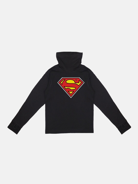 

Superman Boys Black & Red Ninja Printed Turtle Neck T-shirt