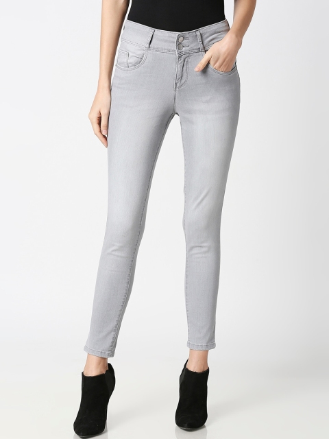 

Kraus Jeans Women Grey Skinny Fit High-Rise Clean Look Jeans