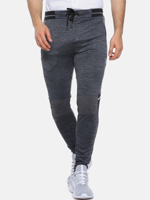 

Campus Sutra Men Charcoal Black Textured Track Pants