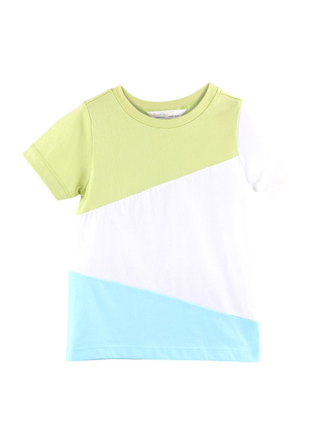 

Beebay Boys Green & White Colourblocked Round Neck T-shirt