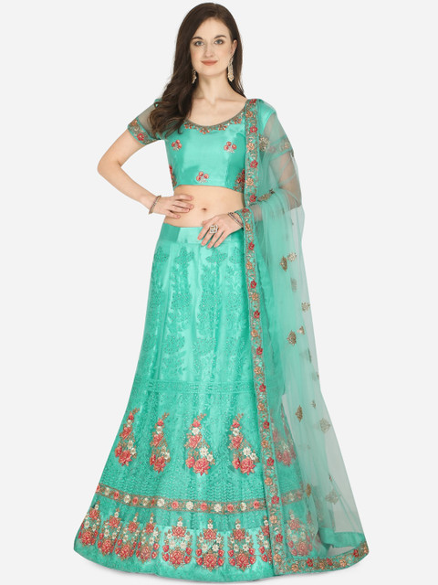 

Netram Sea Green Ready to Wear Lehenga & Blouse with Dupatta