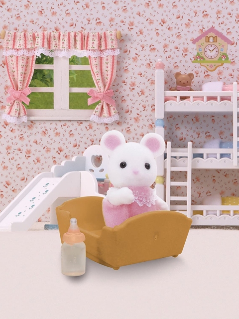 

Sylvian Families Kids White & Pink Mouse Baby Doll Toy Set