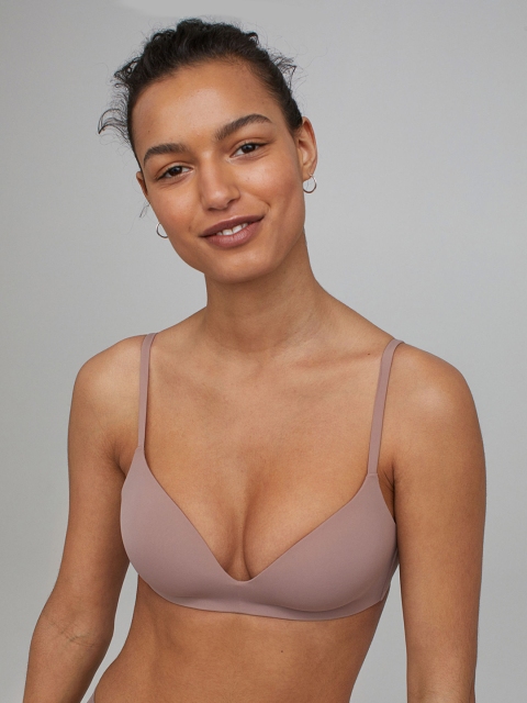 

H&M Women Nude Solid Non Wired Microfibre Bra 0955849004
