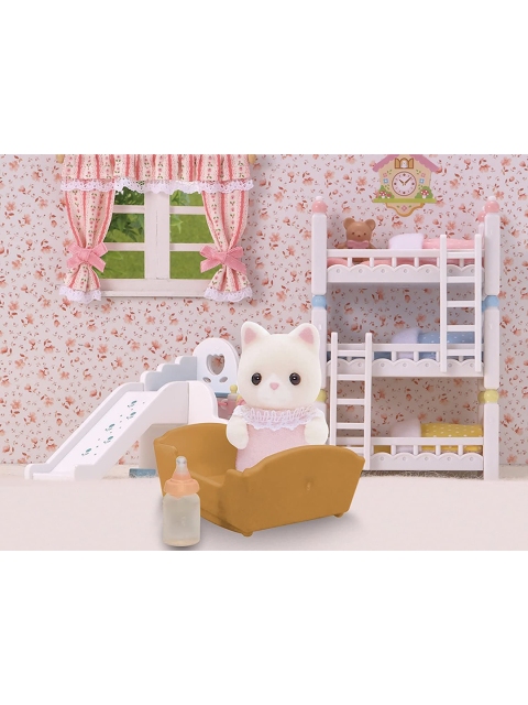 

Sylvian Families Kids Pink & Cream-Coloured Silk Cat Baby Toy