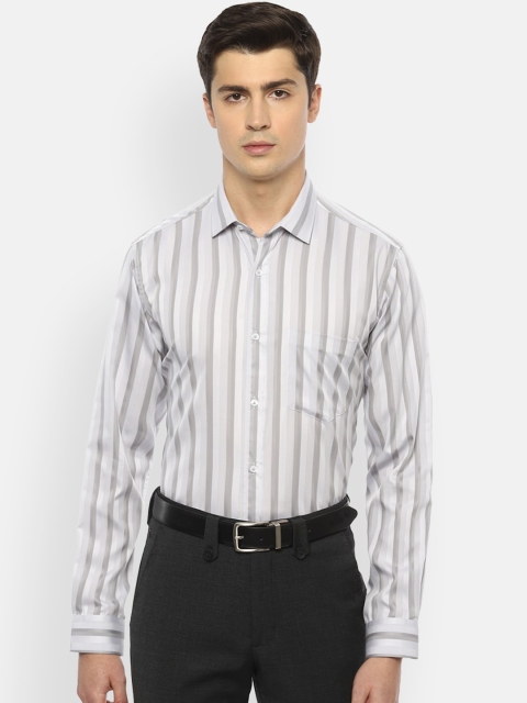 

Van Heusen Men Grey Regular Fit Striped Formal Shirt