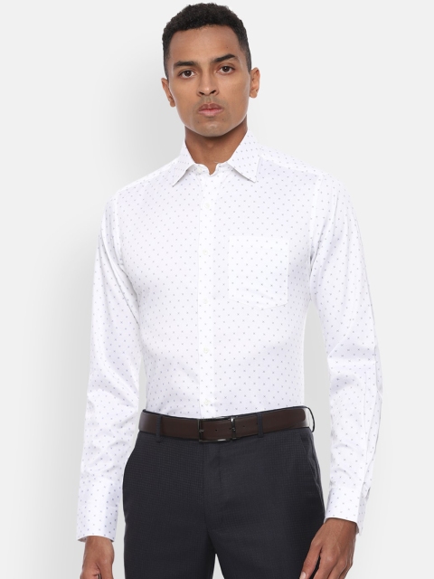 

Van Heusen Men White Regular Fit Printed Cotton Formal Shirt