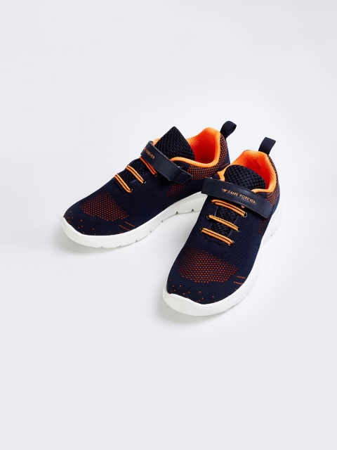

Fame Forever by Lifestyle Boys Navy Blue Woven Design Sneakers
