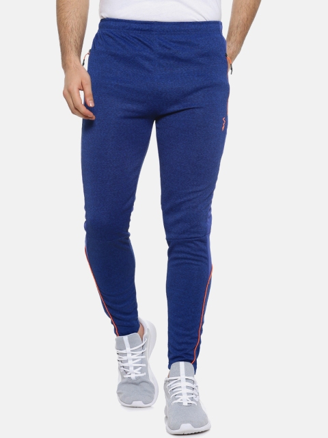 

Campus Sutra Men Blue Solid Straight-Fit Track Pants