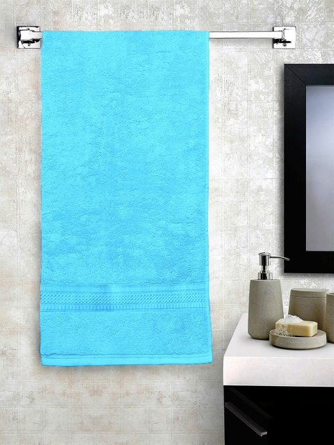 

Lushomes Blue Solid 400 GSM Bath Towel