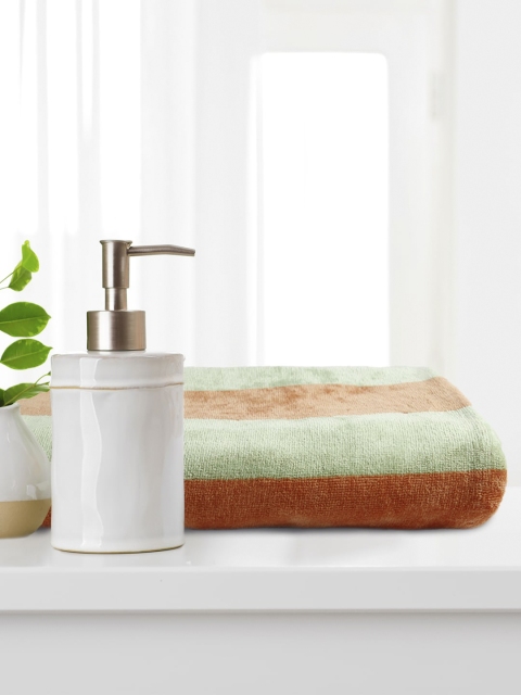 

Trident Orange & Green Striped 500 GSM Bath Towel