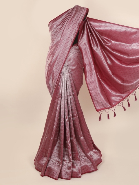 

Pothys Maroon Woven Design Pure Silk Saree