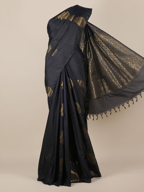 

Pothys Black Woven Design Silk Cotton Saree