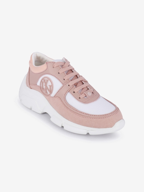 

Lyn Women Pink & White Colourblocked Sneakers
