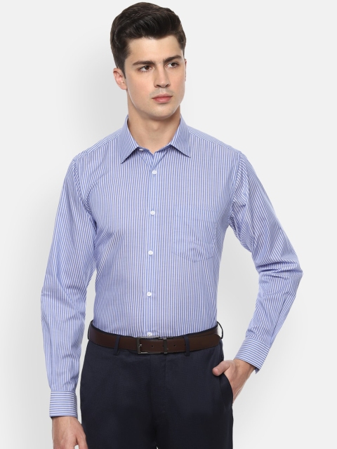 

Van Heusen Men Blue Regular Fit Striped Formal Shirt