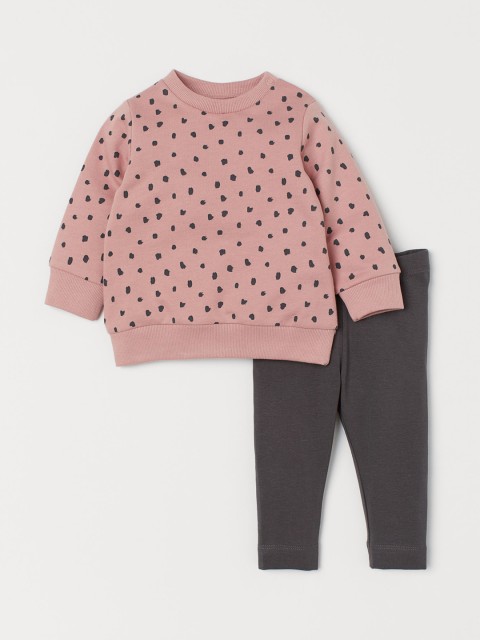 

H&M Kids Grey & Pink 2 Piece Sustainable Cotton Set