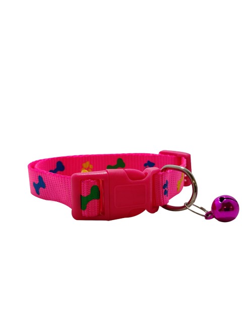 

PETS EMPIRE Pink & Black Printed Nylon Dog Collar
