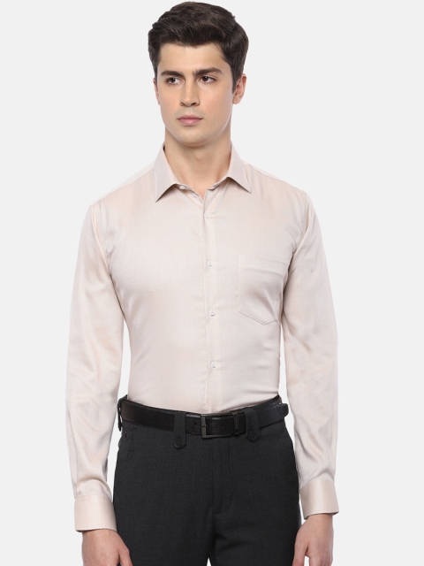 

Van Heusen Men Beige Regular Fit Self Design Formal Shirt