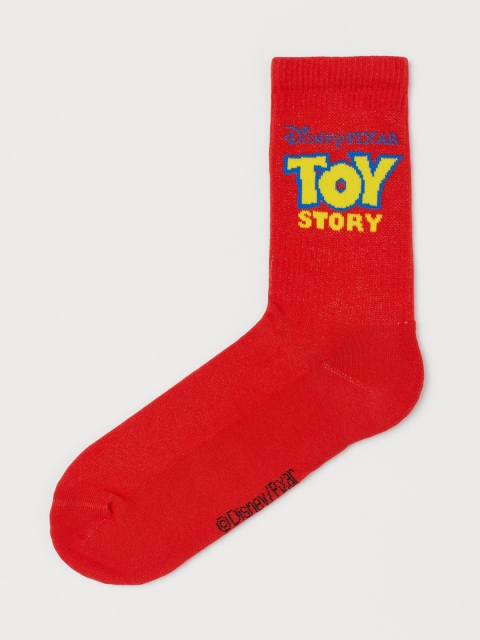 

H&M Men Red & Yellow Patterned Socks