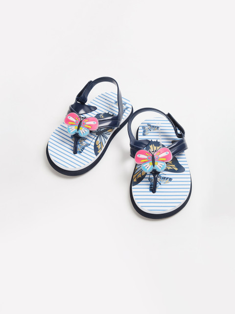 

Fame Forever by Lifestyle Girls Navy Blue & White Striped Thong Flip-Flops