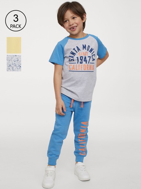 

H&M Boys 3-Pack Joggers, Blue