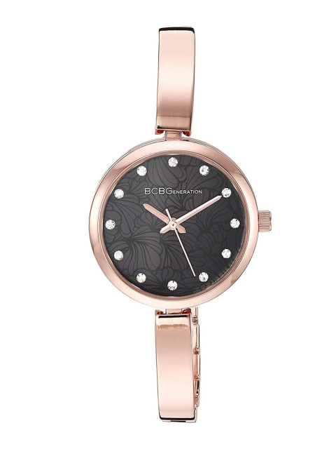 

BCBG Women Black & Rose Gold Analogue Watch GN50610003