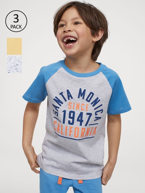

H&M Boys 3-Pack Cotton T-shirts, White