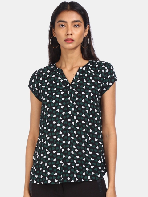 

Cherokee Women Black Printed Shirt Style Top