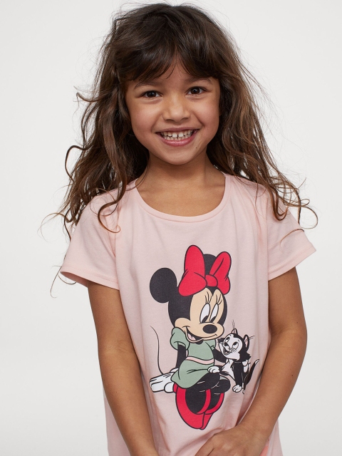 H&M Girls Pink Printed Dress