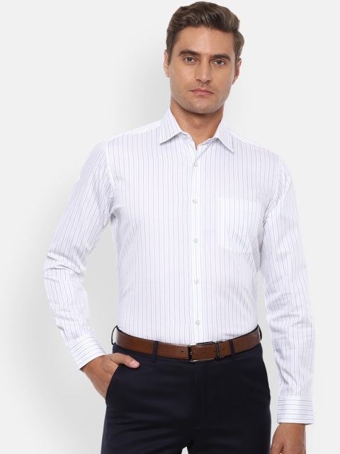 

Van Heusen Men White Regular Fit Striped Formal Shirt