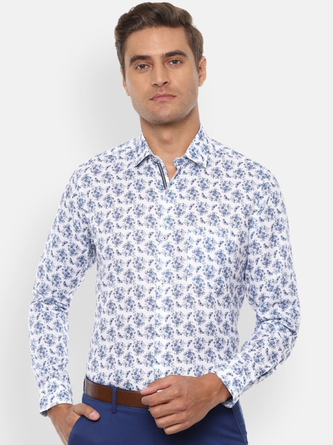 

Van Heusen Men White Regular Fit Printed Semiformal Shirt