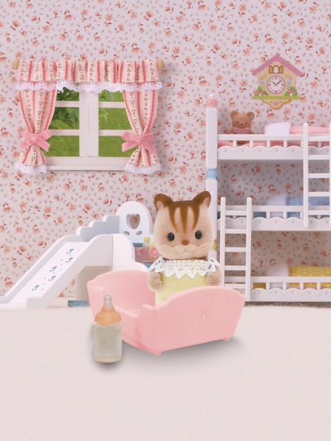 

Sylvian Families Kids Pink & Beige Walnut Squirrel Baby