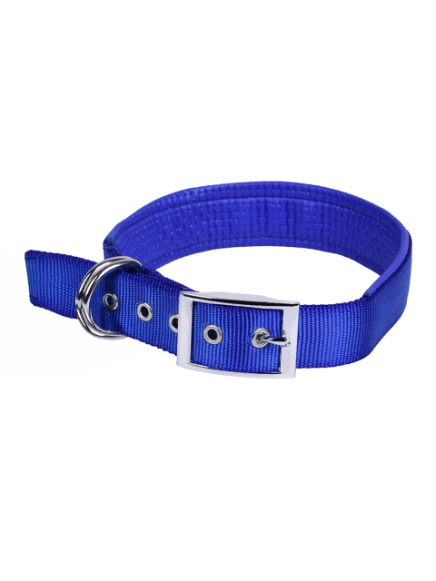 

PETS EMPIRE Blue Self Design Padded Dog Collar