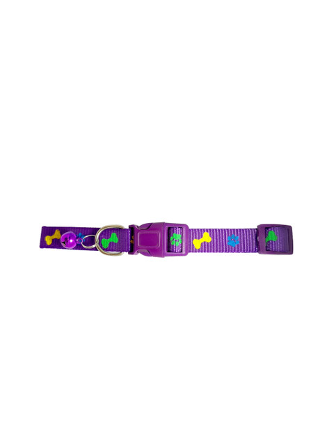 

PETS EMPIRE Violet & Yellow Graphic Printed Dog Collar