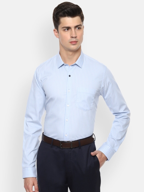 

Van Heusen Men Blue Slim Fit Striped Formal Shirt