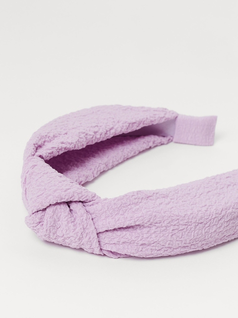 

H&M Women Purple Solid Alice band with a knot