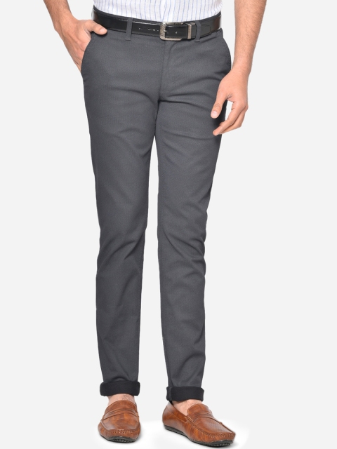 

Greenfibre Men Grey Slim Fit Solid Chinos