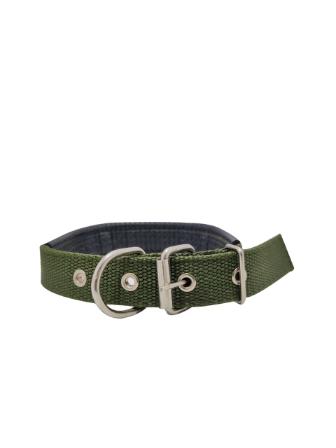

PETS EMPIRE Green Solid Padded Dog Collar