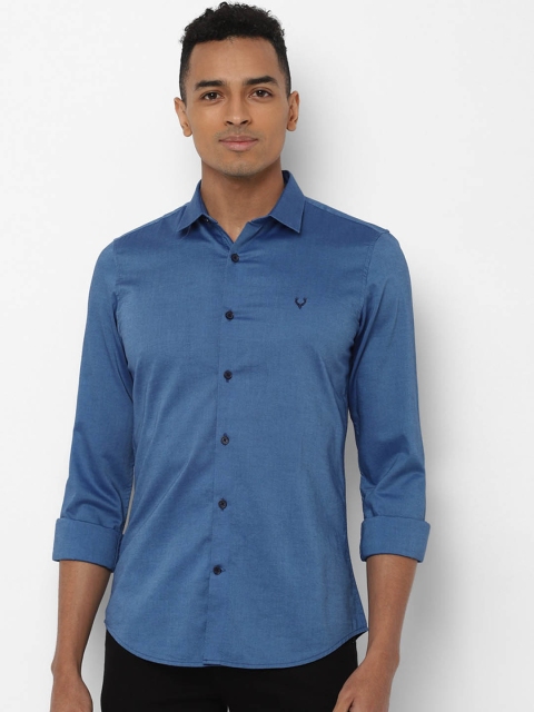 

Peter England Men Blue Slim Fit Printed Casual Shirt