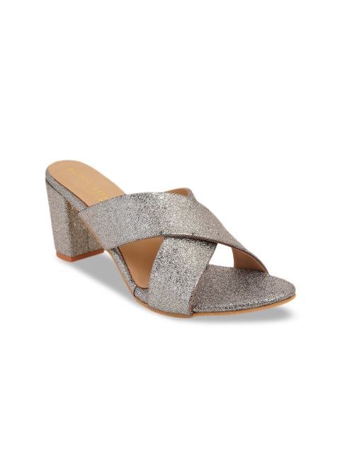 

SCENTRA Women Silver-Toned Embellished Sandals