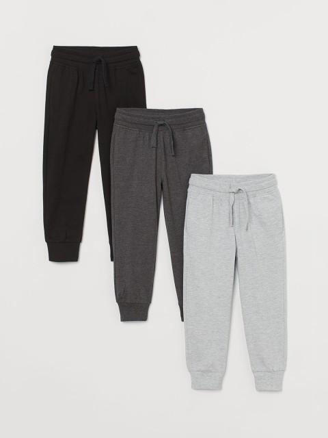 

H&M Boys Solid 3-pack joggers, Grey