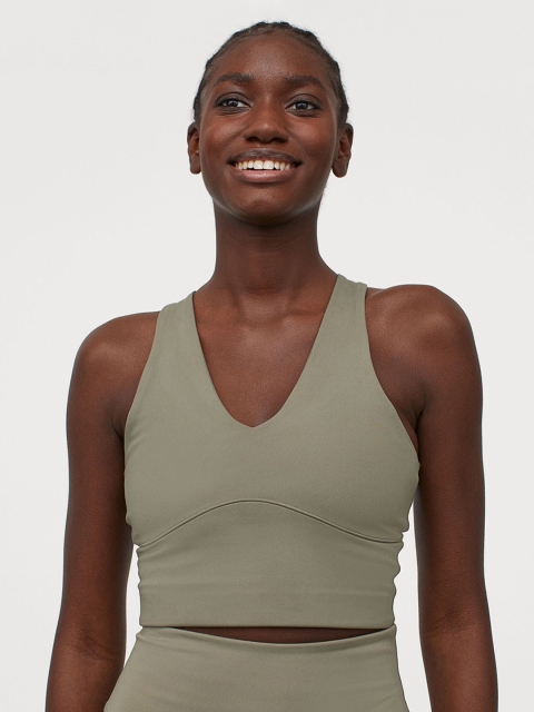 

H&M Women Green Medium Support Sports Bralette