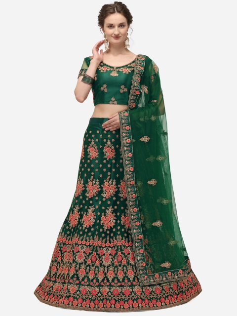 

Netram Green Semi-Stitched Lehenga & Blouse with Dupatta