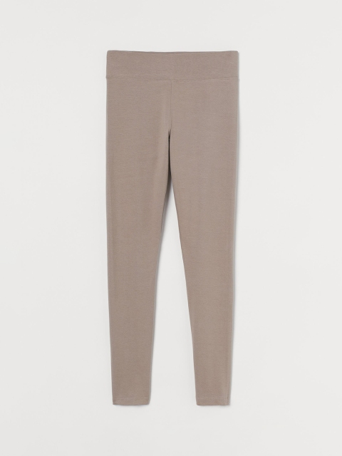 

H&M Women Beige Cotton Leggings