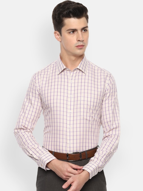 

Van Heusen Men Beige Slim Fit Checked Casual Shirt