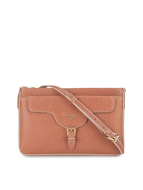 

Da Milano Pink Textured Leather Sling Bag